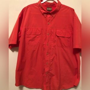 Men’s 3XL Schmidt Workwear shirt. Coral in color